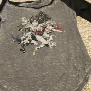 HotTopic Justice league v neck shirt 2/12